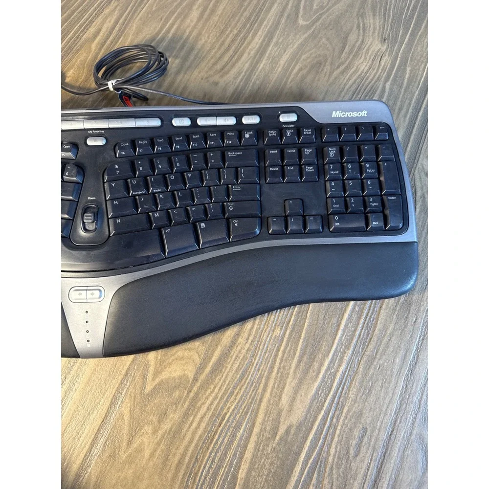 Microsoft Natural Ergonomic Keyboard 4000 v1.0 Wired USB KU-0462 Tested Working